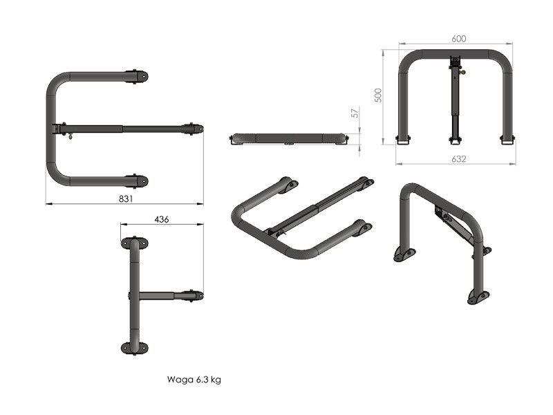 Kamil folding parking barrier, type C – photo 8