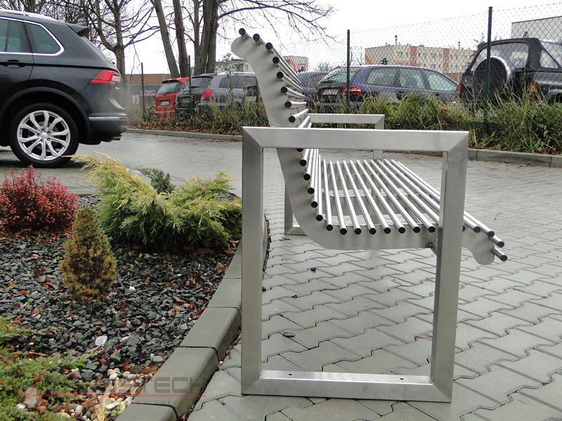 Vincenzo park bench with backrest 180 cm, steel sections – photo 6
