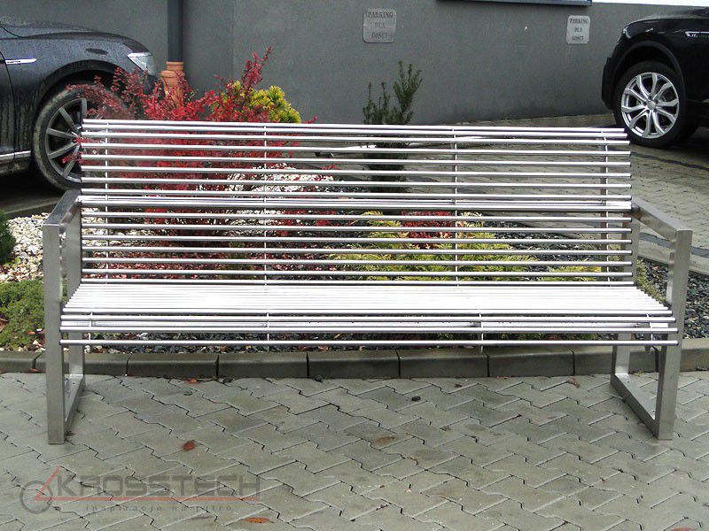 Vincenzo park bench with backrest 180 cm, steel sections – photo 7