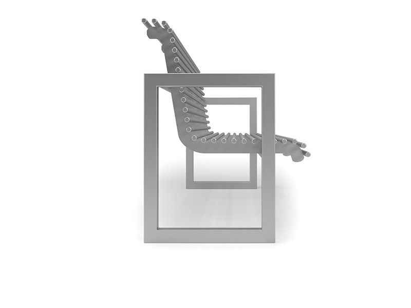 Vincenzo park bench with backrest 180 cm, steel sections – photo 8