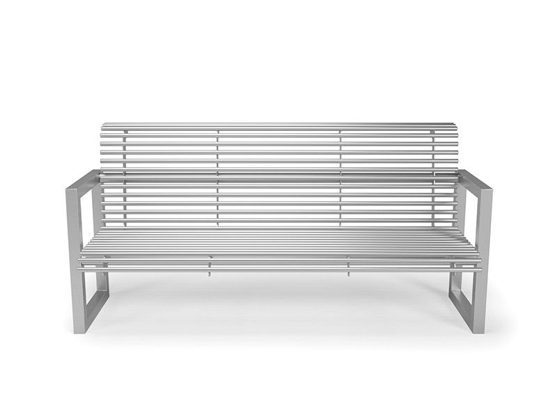Vincenzo park bench with backrest 180 cm, steel sections – photo 9