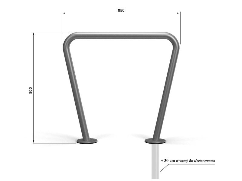 Stojak rowerowy Dobrosław 2 stanowiska 85 cm – foto 5