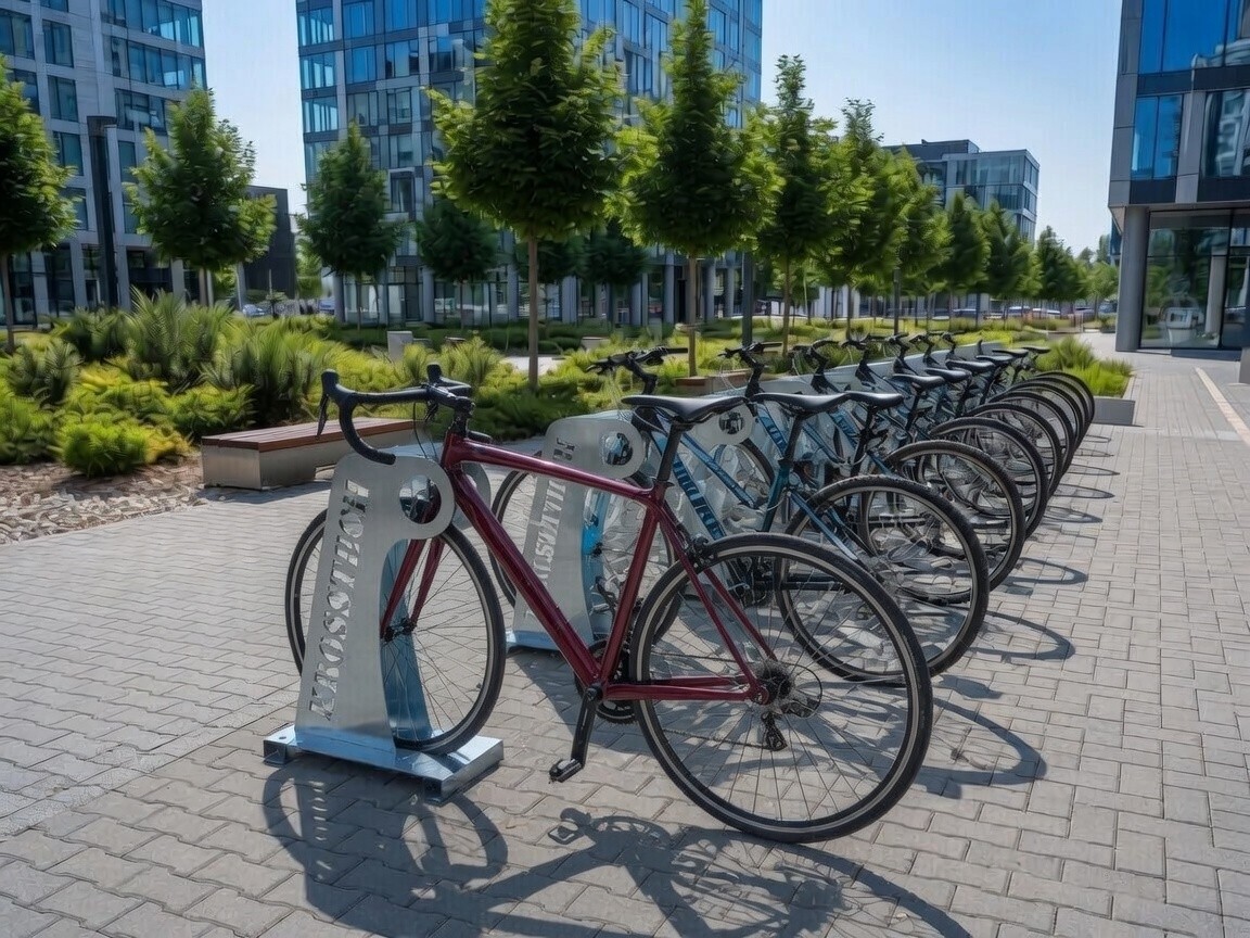 Otton 1-Space Bike Rack, Galvanised or Stainless Steel – photo 2