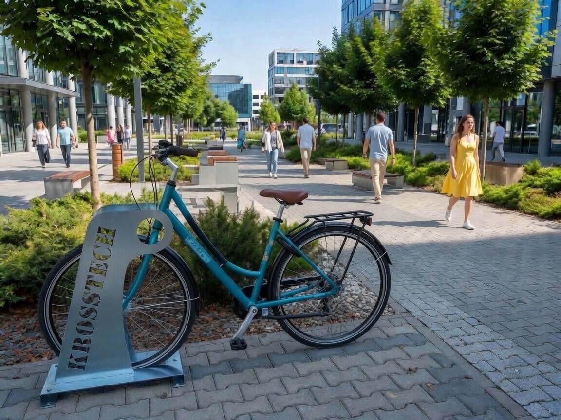 Otton 1-Space Bike Rack, Galvanised or Stainless Steel – photo 3