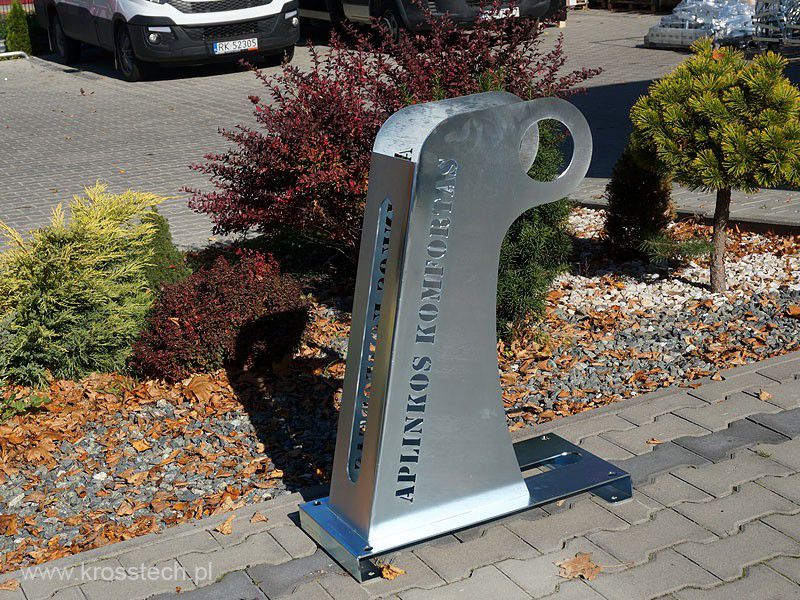 Otton 1-Space Bike Rack, Galvanised or Stainless Steel – photo 9