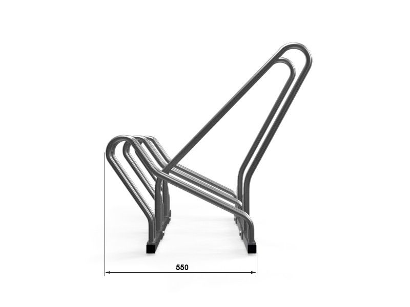 Mathias Bike Rack, 3 Spaces, with Rail – photo 10