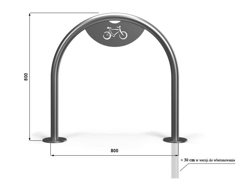 Hannah Bike Rack with Sign Plate, 2 Spaces – photo 5