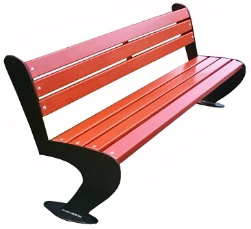 Emil metal bench with backrest 178 cm