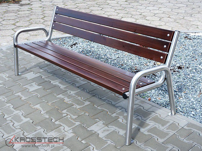 Daniela stainless steel urban bench 200 cm – photo 2