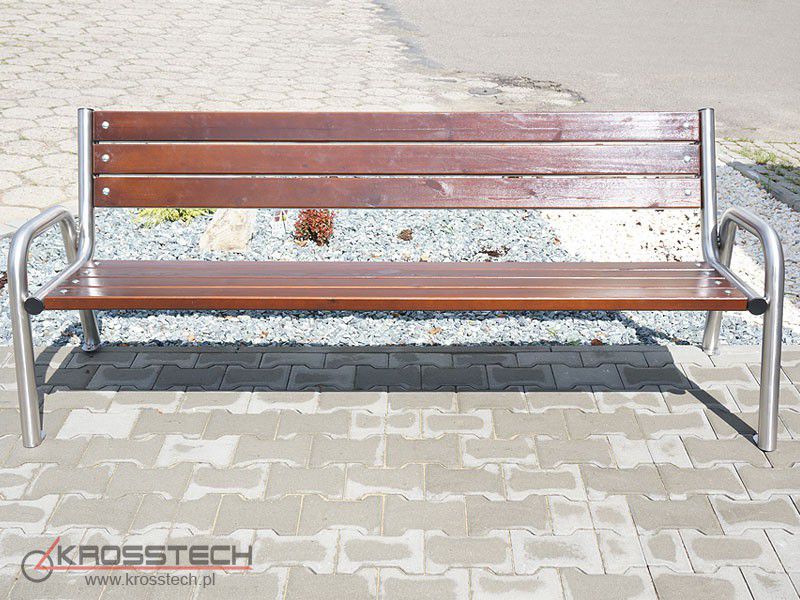 Daniela stainless steel urban bench 200 cm – photo 3