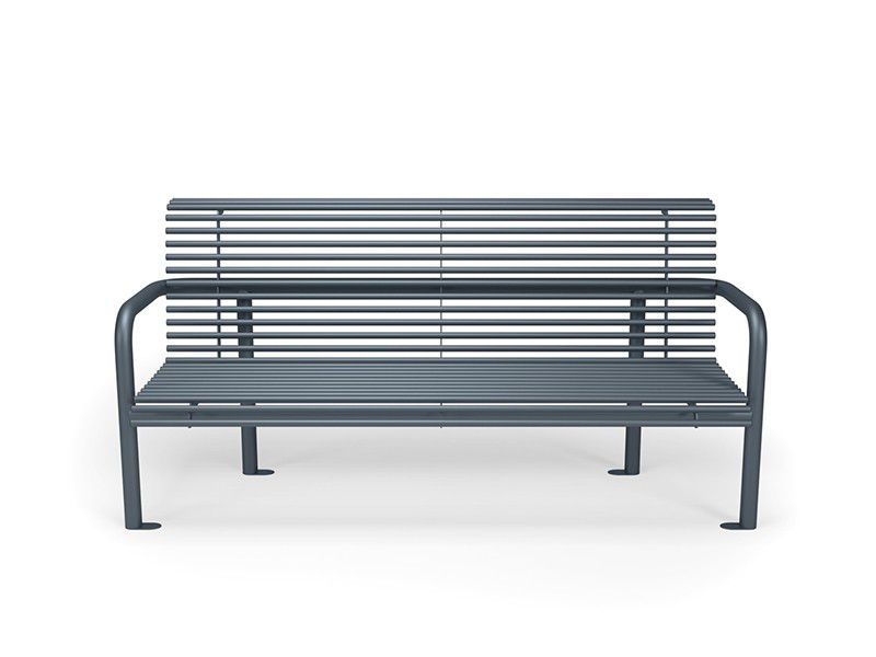 Vincenzo park bench with backrest 180 cm made of steel tubes – photo 6
