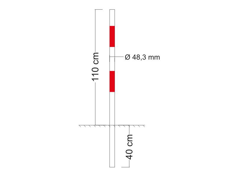Szczepan straight bollard without chain eyes – photo 3