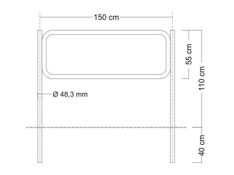 Bariera ochronna Kamil Ø 48,3 mm – zdjęcie 4