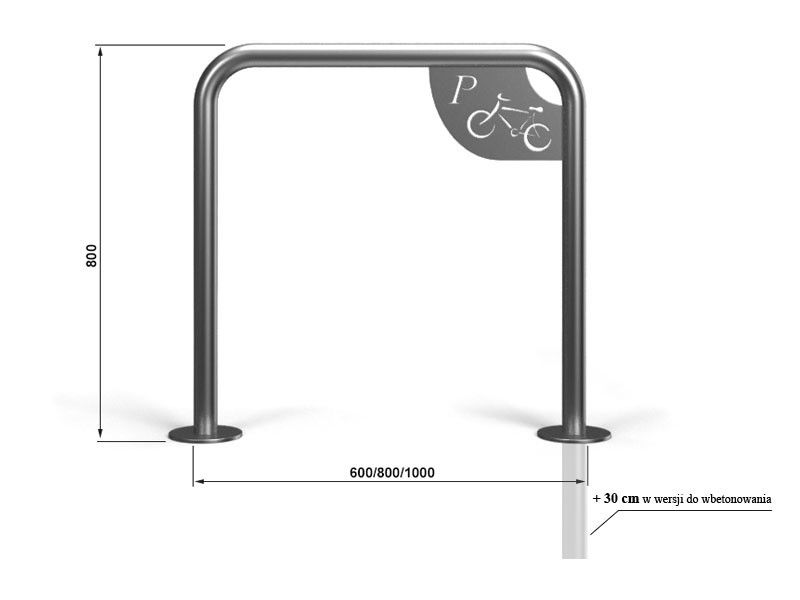 Viviana oval bike rack with sign – photo 6