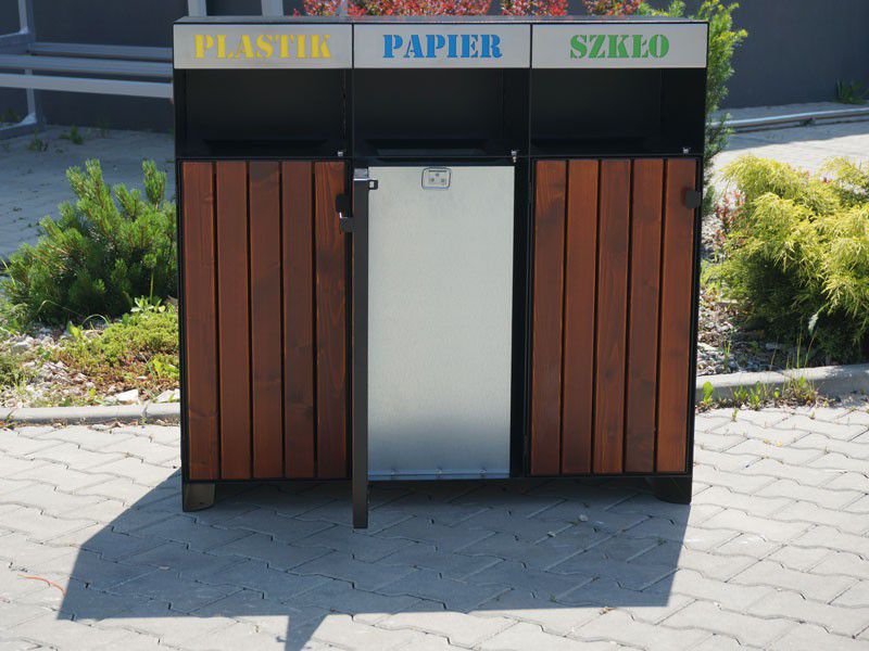 Dobiesław Recycling Bin 3 x 80 l, 100 cm – photo 4