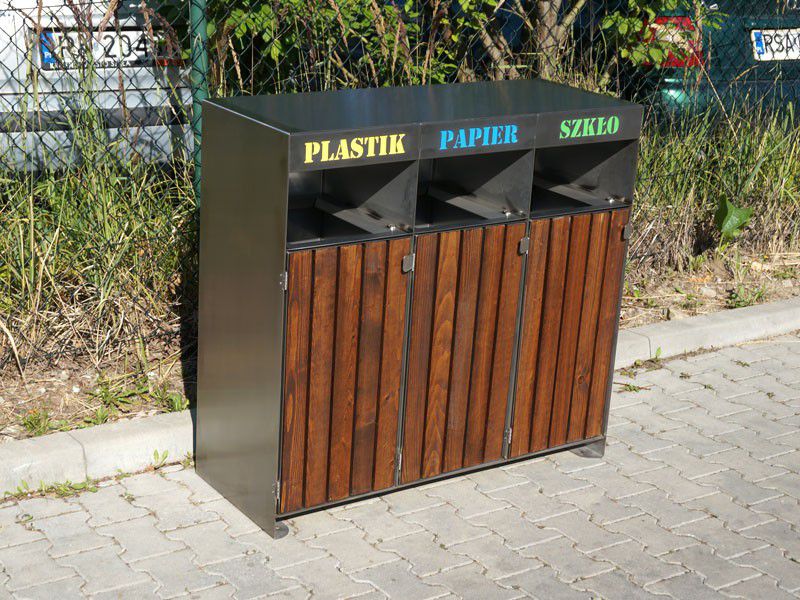 Dobiesław Recycling Bin 3 x 80 l, 100 cm – photo 6