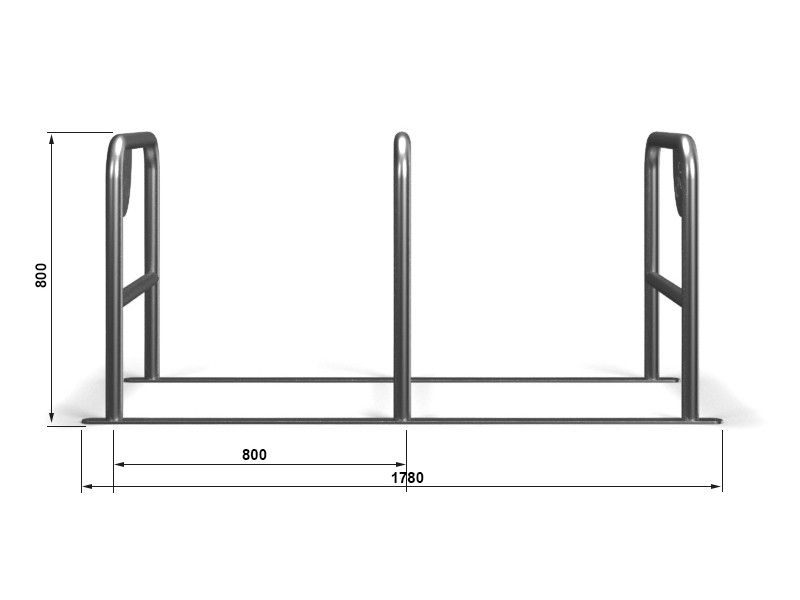 Oliwia Bike Rack, 6 Spaces, with Crossbar and Sign – photo 8