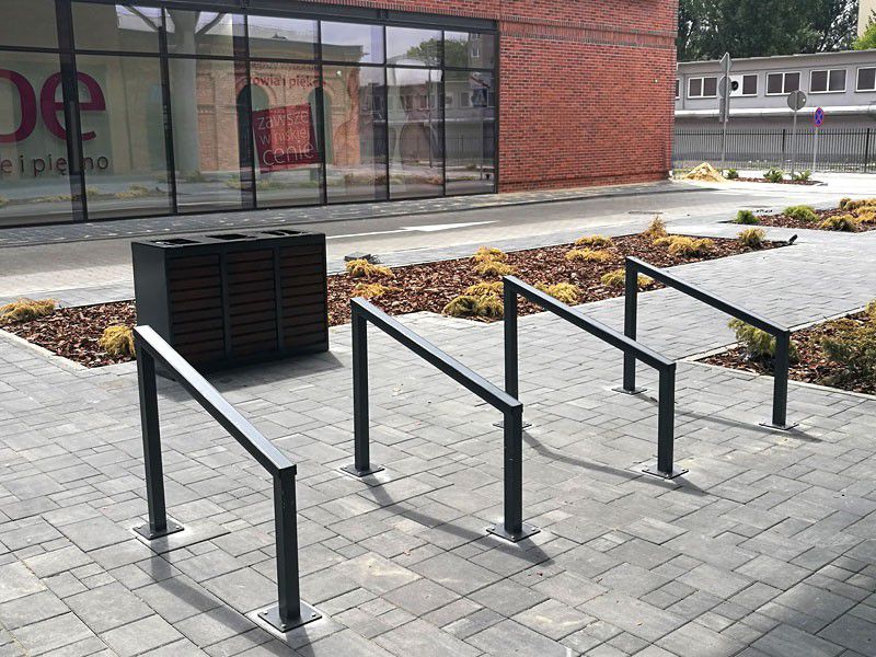 Stojak rowerowy Nico z elementami gumowymi 100 cm – nuotrauka 7