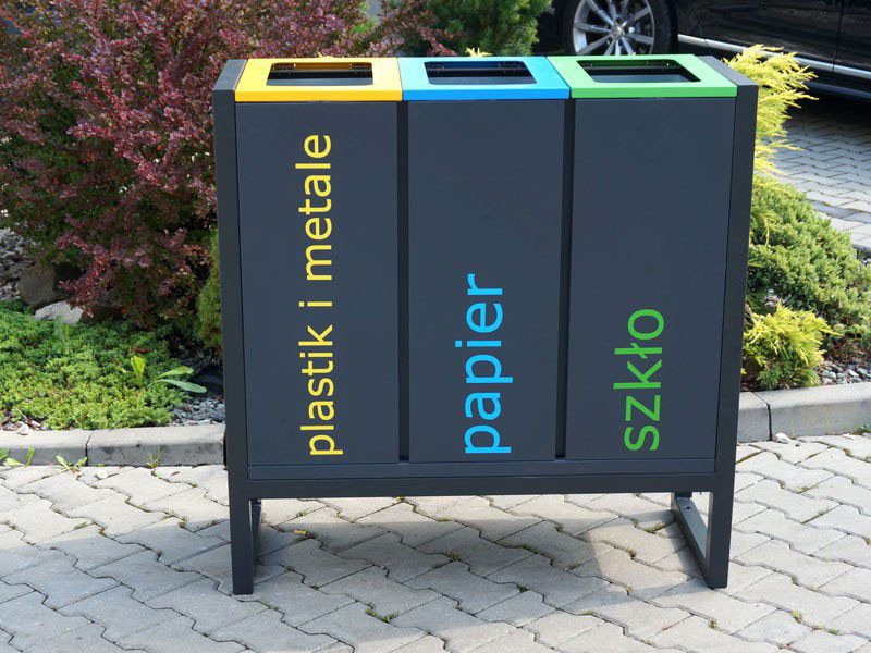 Konrad freestanding recycling bin 3 x 60 l – photo 4