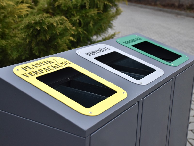 Mia 3 x 40 l slanted recycling bin – photo 4