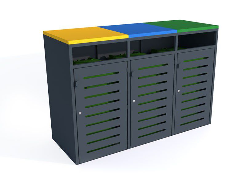 Teodora Bin Enclosure 3 x 120 l 138 cm
