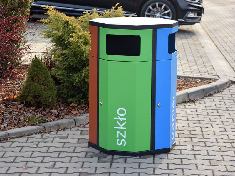 Jacqueline Recycling Bin 4 Compartments 96 cm – photo 4