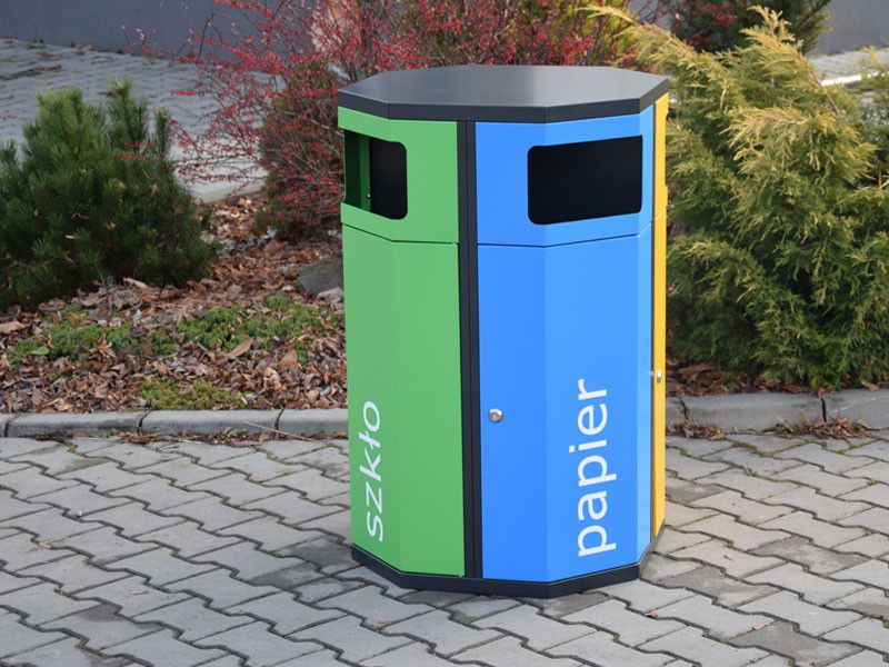 Jacqueline Recycling Bin 4 Compartments 96 cm – photo 5