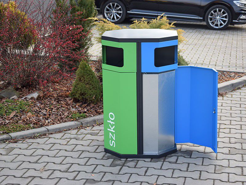 Jacqueline Recycling Bin 4 Compartments 96 cm – photo 6