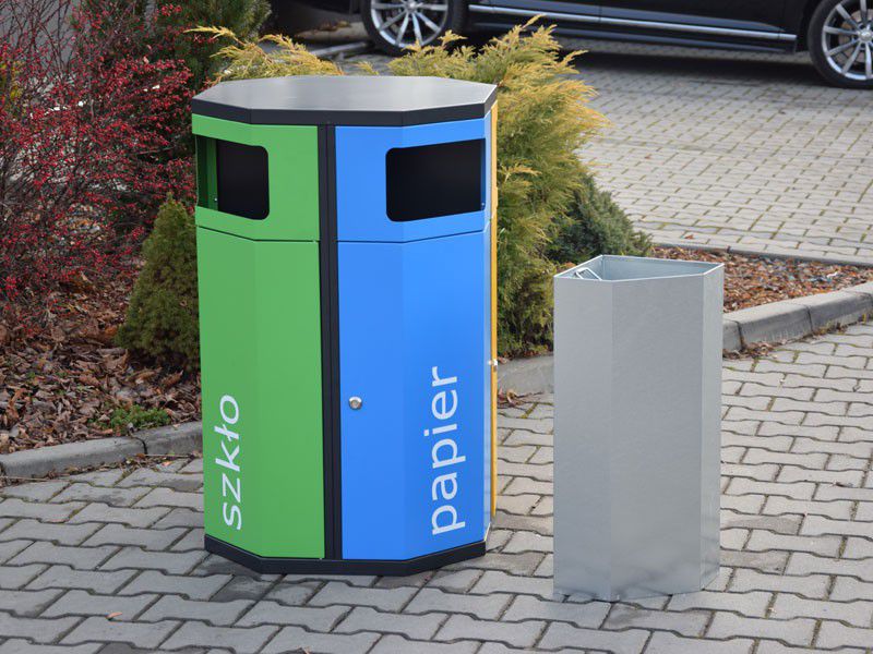 Jacqueline Recycling Bin 4 Compartments 96 cm – photo 7
