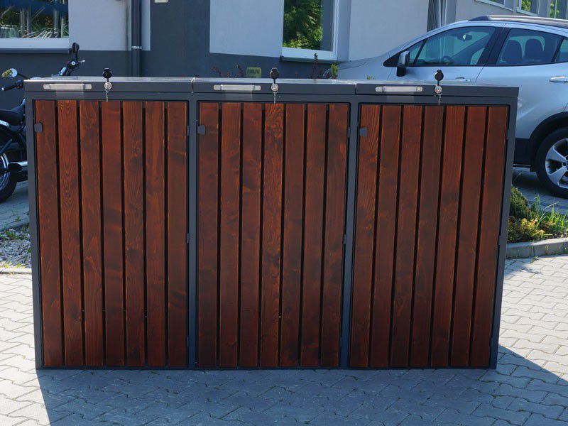 Mülltonnenbox Vincent 3 x 240 l abschließbar – Foto 4