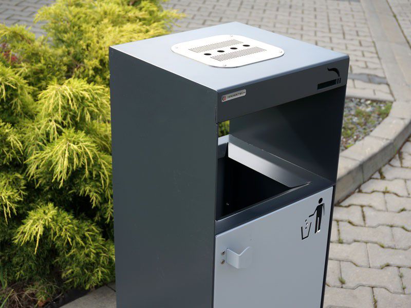 Jacenty Litter Bin 40 l with Ashtray – photo 4