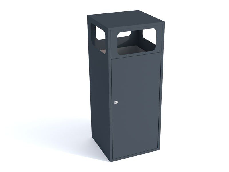 Mia 120 l Street Litter Bin with Four Openings