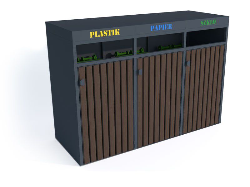 Liza Bin Enclosure 3 x 120 l with Slats