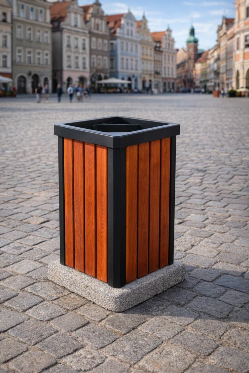 Benjamin Park Litter Bin 65 l with Timber Cladding – photo 2