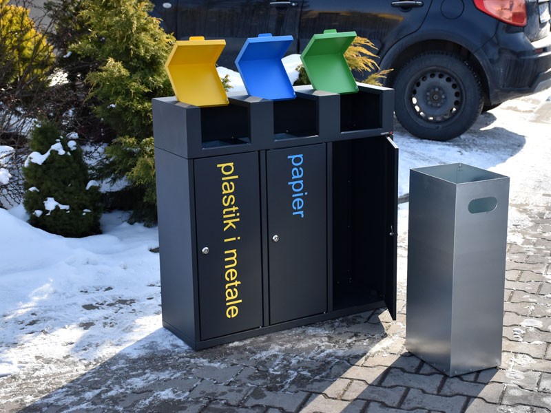 Lucjan 3 x 40 l Street Litter Bin – photo 4