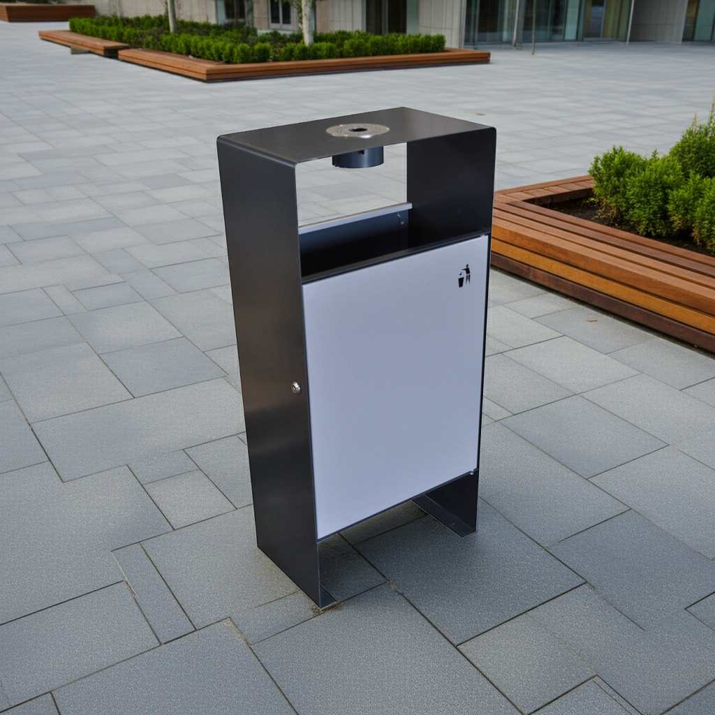 Oswald 50 l Freestanding Street Litter Bin – photo 4