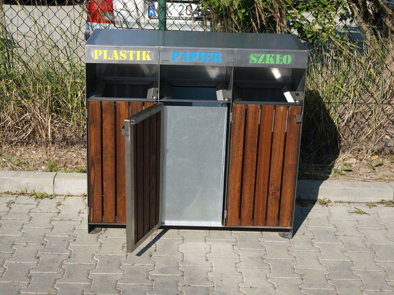 Dobiesław 4 x 80 l Recycling Bin with Cut-Out Labels – photo 5
