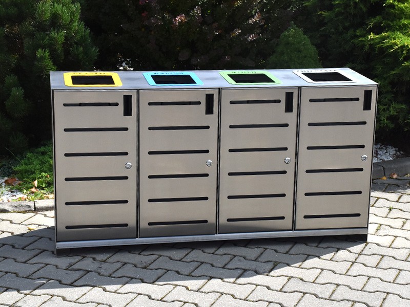 Dobiesław 4 x 80 l Recycling Bin, Vinyl Labels – photo 6