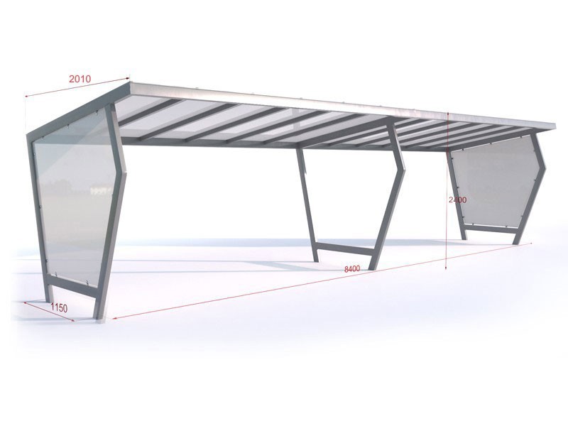 Wiata rowerowa Stanley 20 stanowisk 840 cm – zdjęcie 5