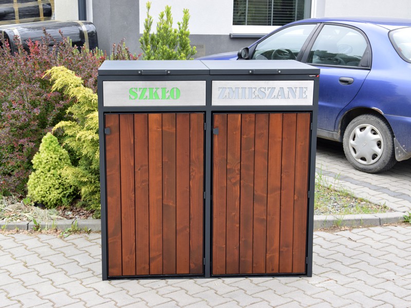 Zabudowa pojemników Martin 2 x 240 l z napisami – fotografia 4
