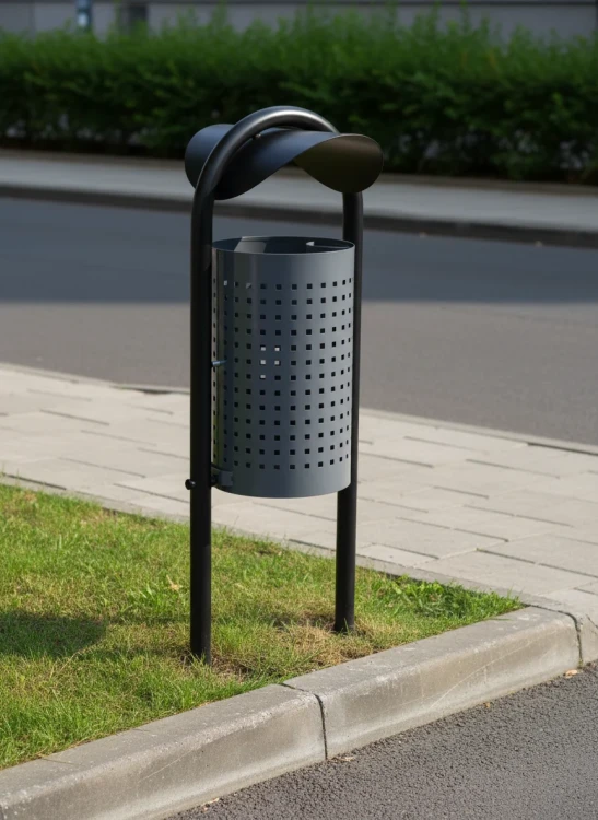 Dieter 35 l Street Litter Bin with Canopy – photo 2