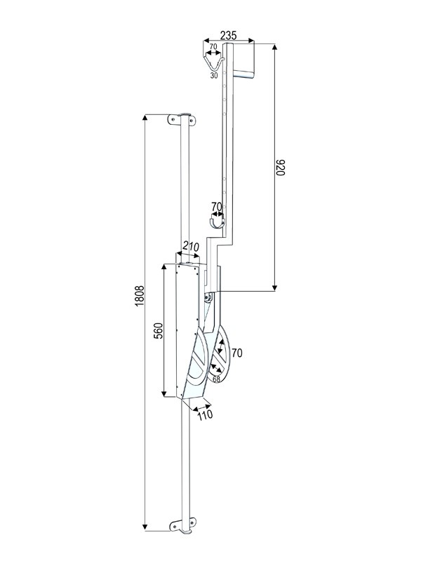 Niko gas-assisted bike hanger with 180 cm guide rail – photo 12