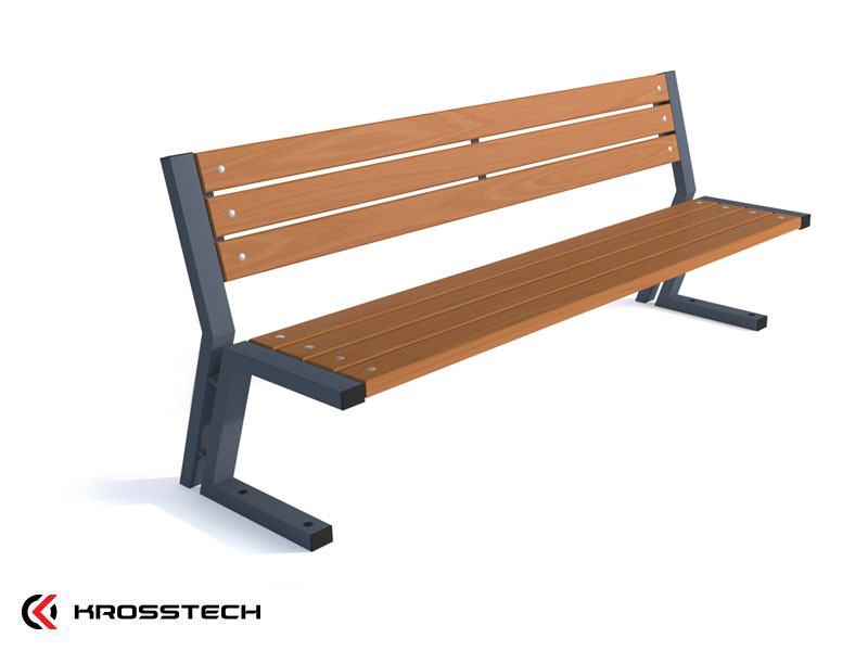 Paula Park Bench with Backrest 193 cm Design 5 – photo 4