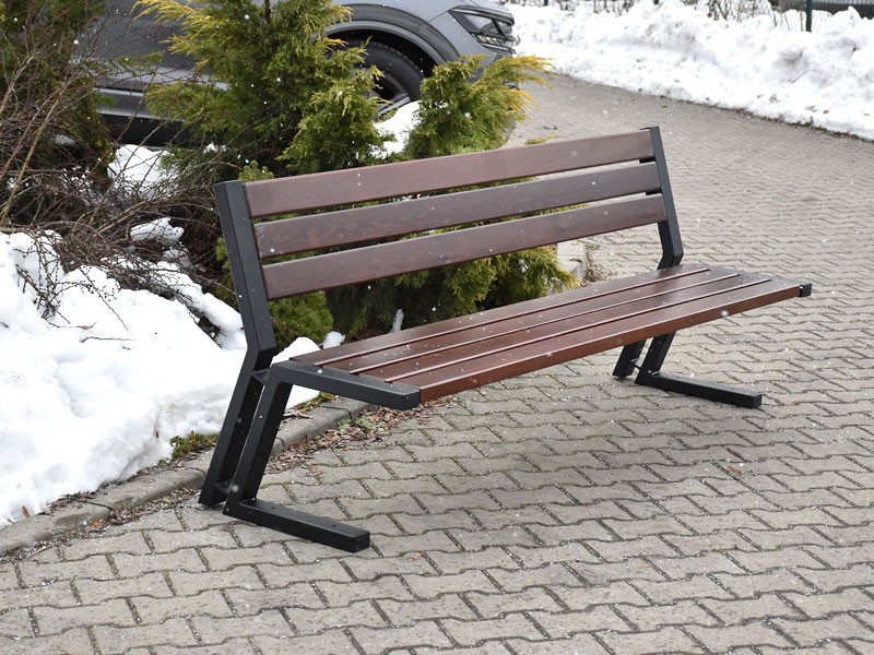 Paula Park Bench with Backrest 193 cm Design 5 – photo 5