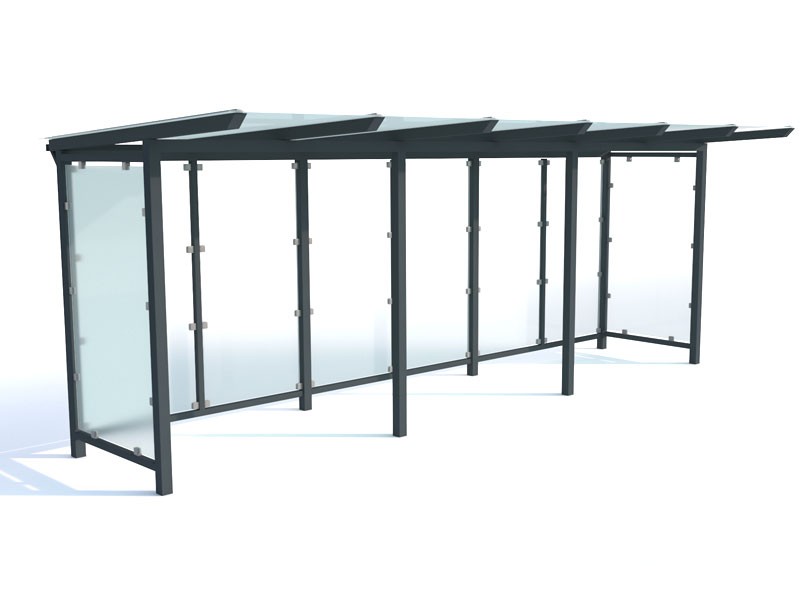 Wiata rowerowa Niko zabudowana 15 stanowisk 630 cm wersja II – fotografia 4