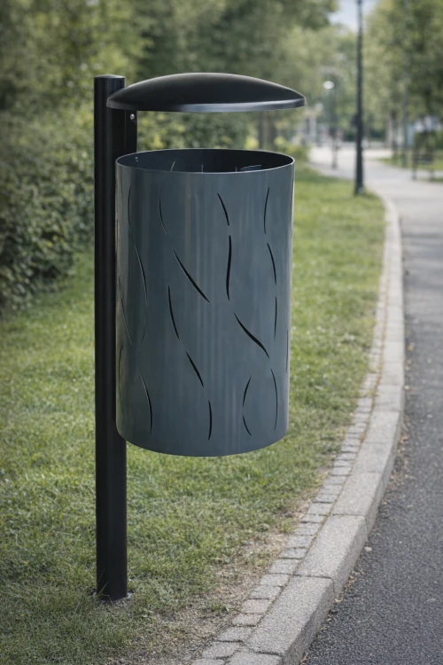 Gniewko 35 l Hooded Litter Bin – photo 2