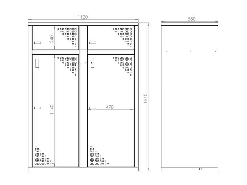 Bronisław 2-Space Scooter Locker with Charging, Height 151 cm – photo 6