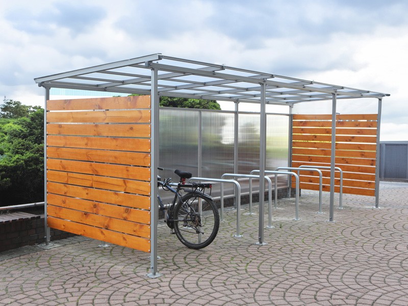 Liza enclosed bicycle shelter, 20 spaces, depth 233 cm – photo 4