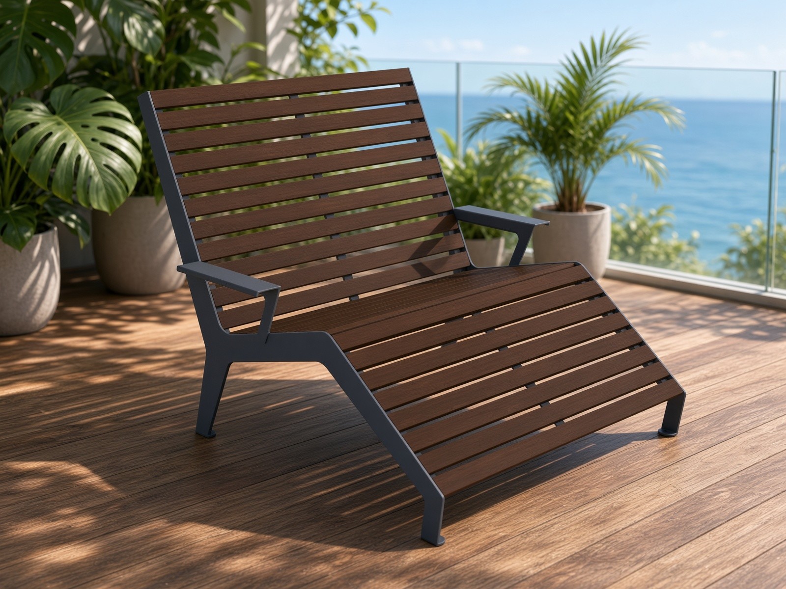 Damien double semi-reclining lounger 136 cm – photo 2