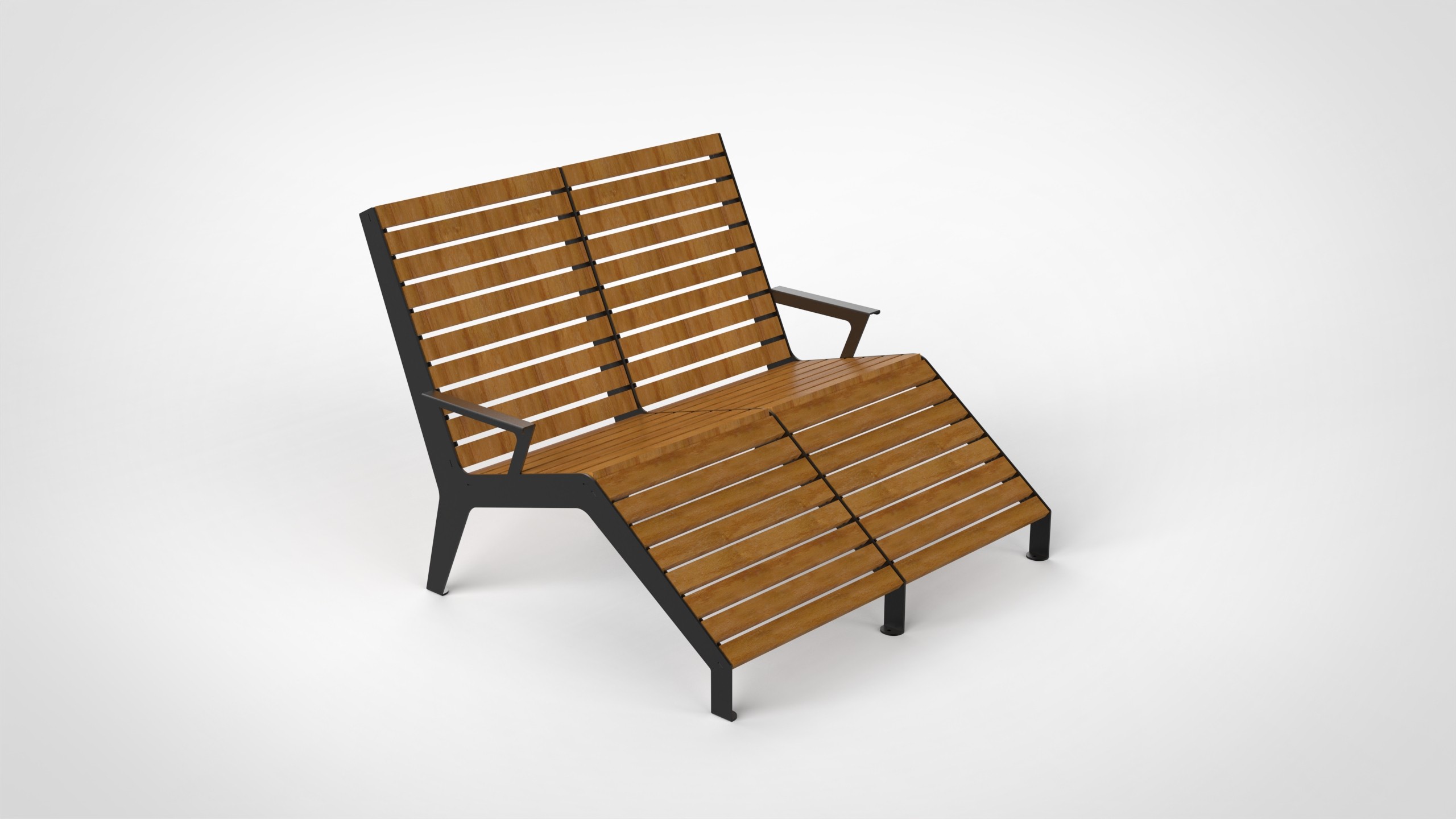 Damien double semi-reclining lounger 136 cm – photo 4